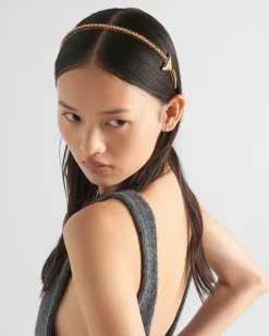 Mujer Prada DIADEMAS Y ACCESORIOS PARA EL PELO^Diadema De Latón Con Adornos