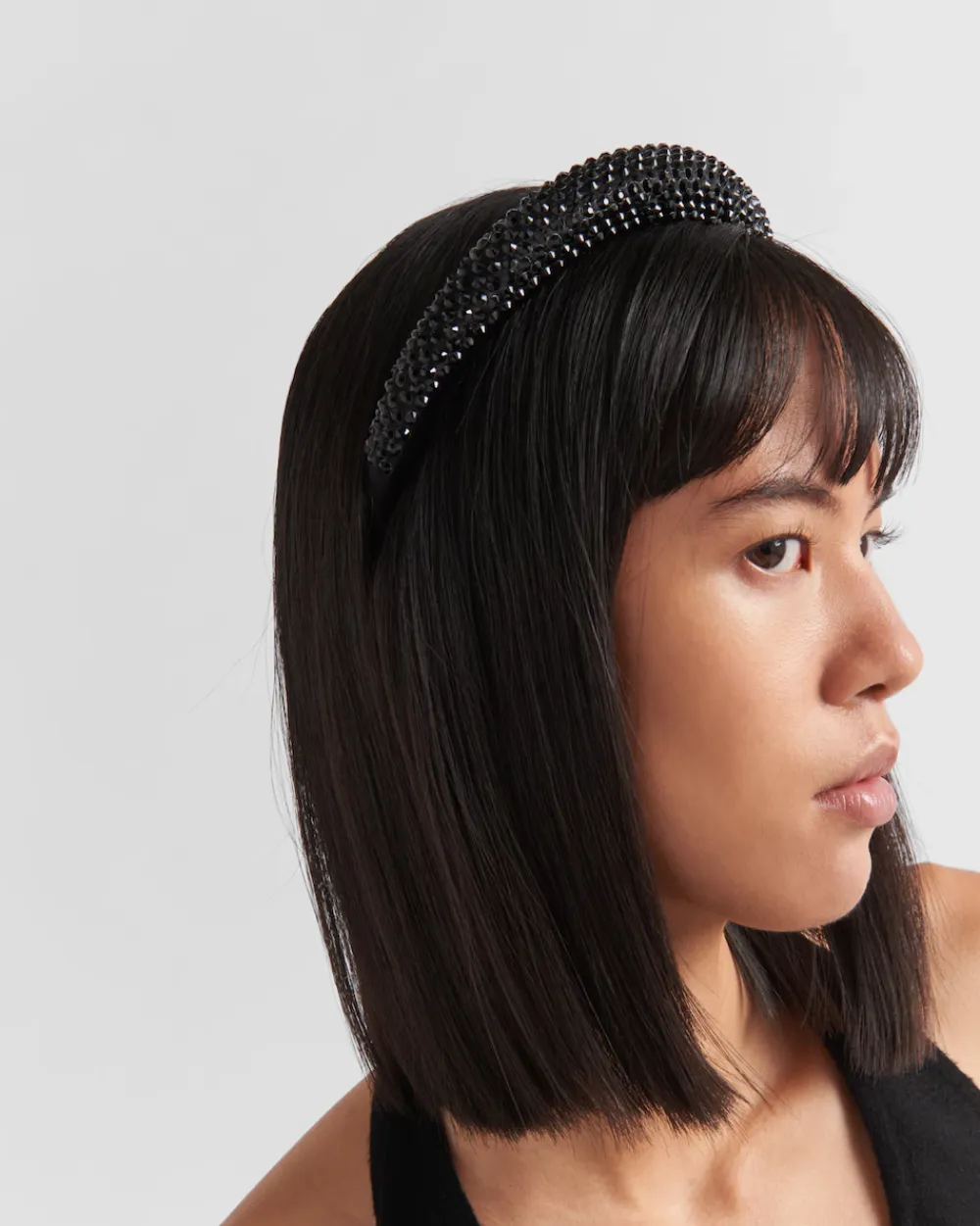 Mujer Prada DIADEMAS Y ACCESORIOS PARA EL PELO^Diadema De Satén Ornamentada