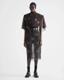 Mujer Prada FALDAS^Falda De Georgette Estampada
