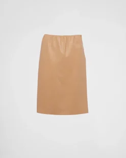 Mujer Prada ROPA DE PIEL^Falda De Napa