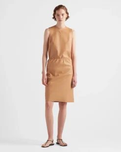 Mujer Prada ROPA DE PIEL^Falda De Napa