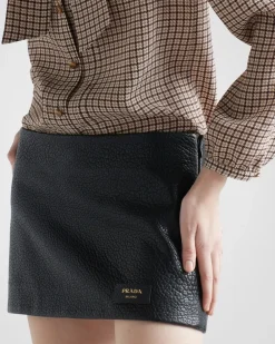 Mujer Prada ROPA DE PIEL^Falda De Napa
