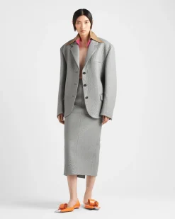 Mujer Prada ROPA DE PIEL^Falda De Napa