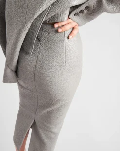 Mujer Prada ROPA DE PIEL^Falda De Napa