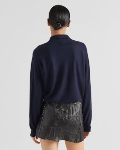 Mujer Prada ROPA DE PIEL^Falda De Patchwork De Napa Con Tachuelas