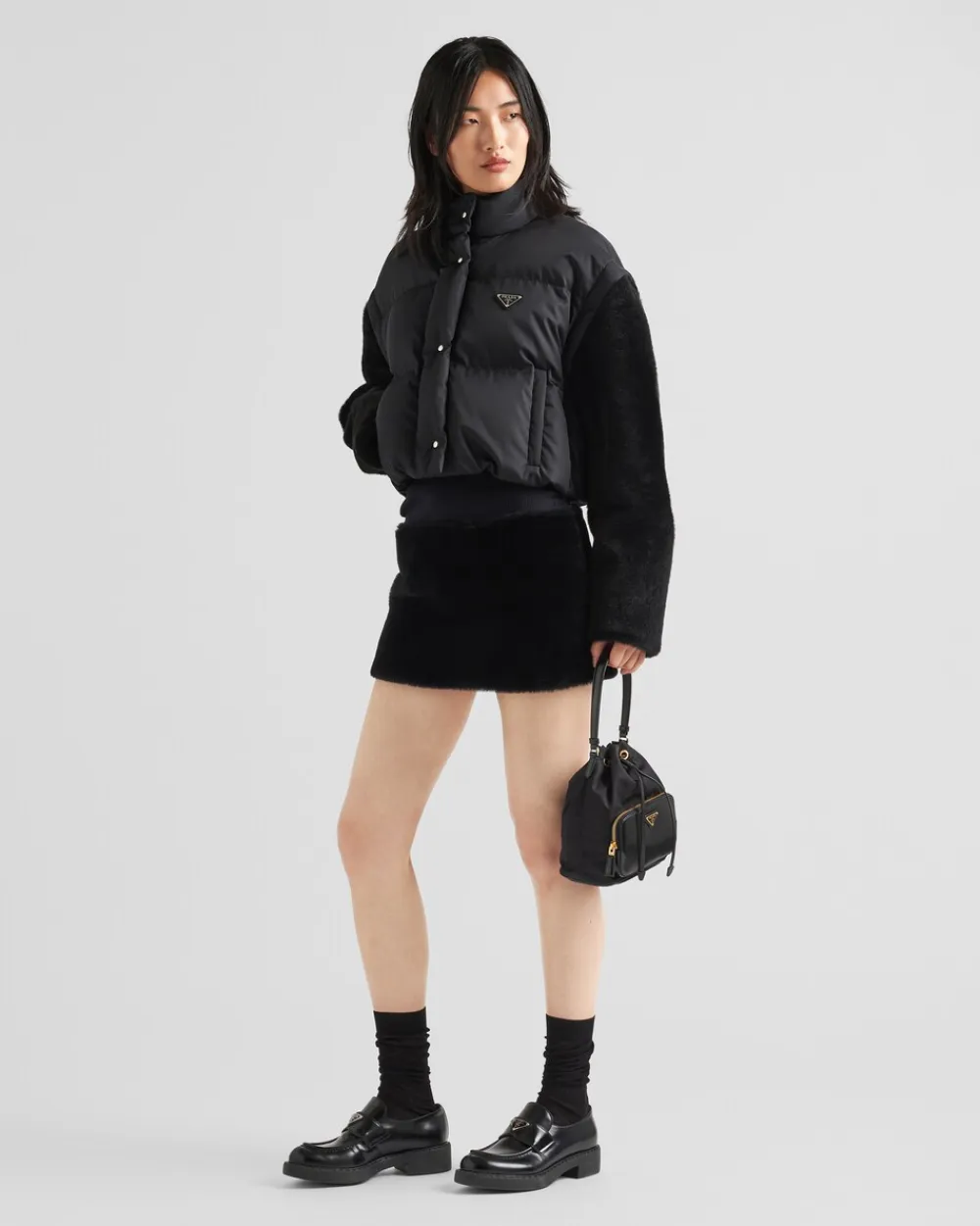 Mujer Prada ROPA DE PIEL^Falda De Piel Vuelta