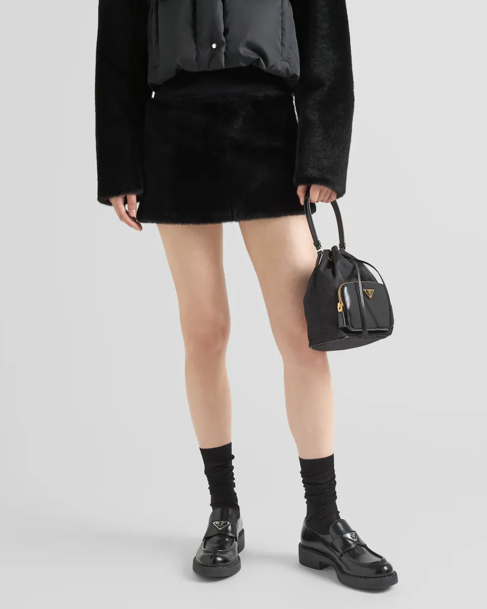 Mujer Prada ROPA DE PIEL^Falda De Piel Vuelta