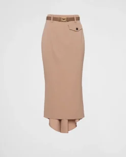Mujer Prada FALDAS^Falda Midi De Gabardina