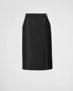 Mujer Prada FALDAS^Falda Midi De Kid Mohair