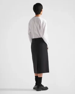 Mujer Prada FALDAS^Falda Midi De Kid Mohair