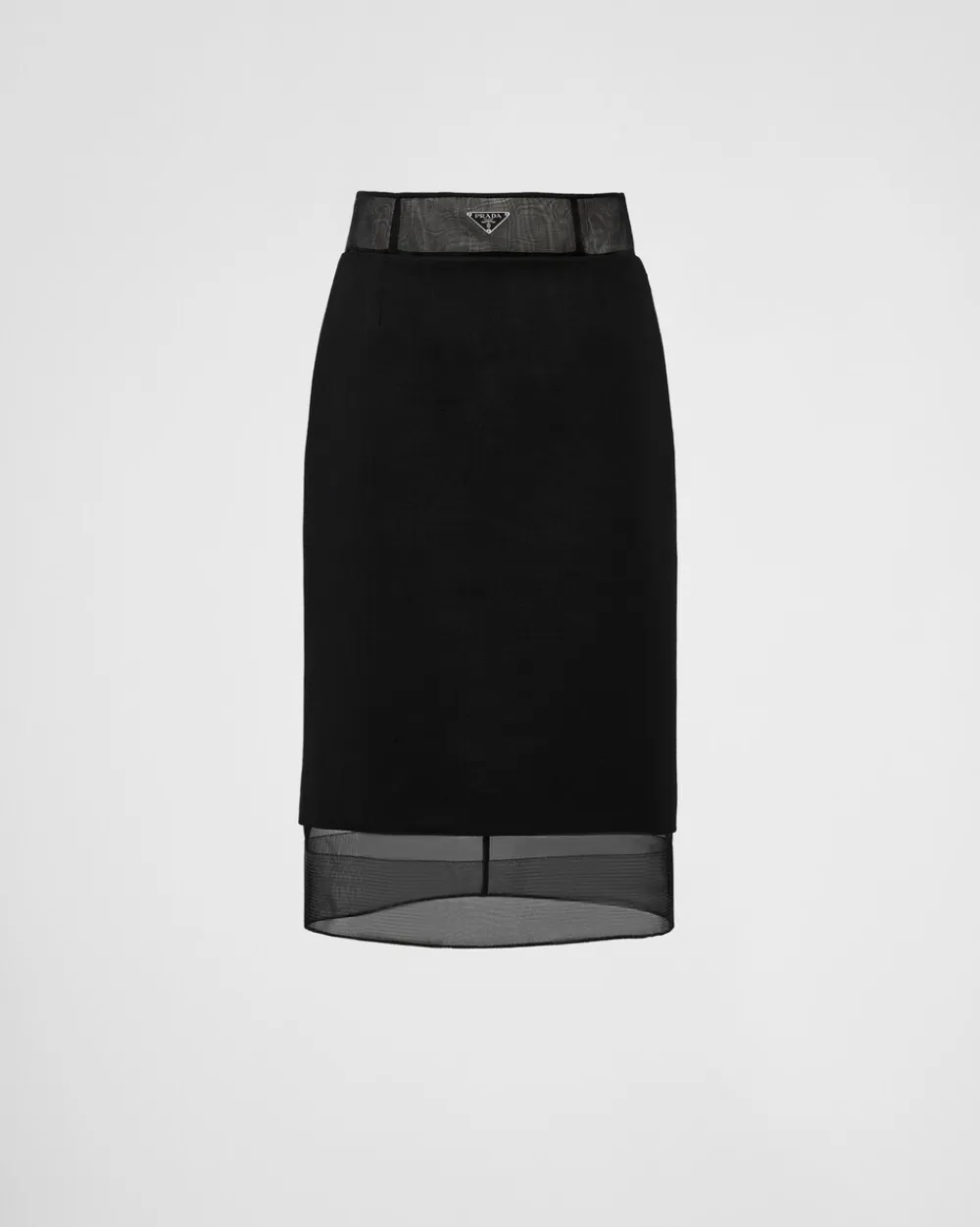 Mujer Prada FALDAS^Falda Midi De Lana Con Miriñaque