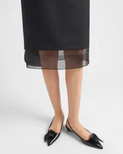 Mujer Prada FALDAS^Falda Midi De Lana Con Miriñaque