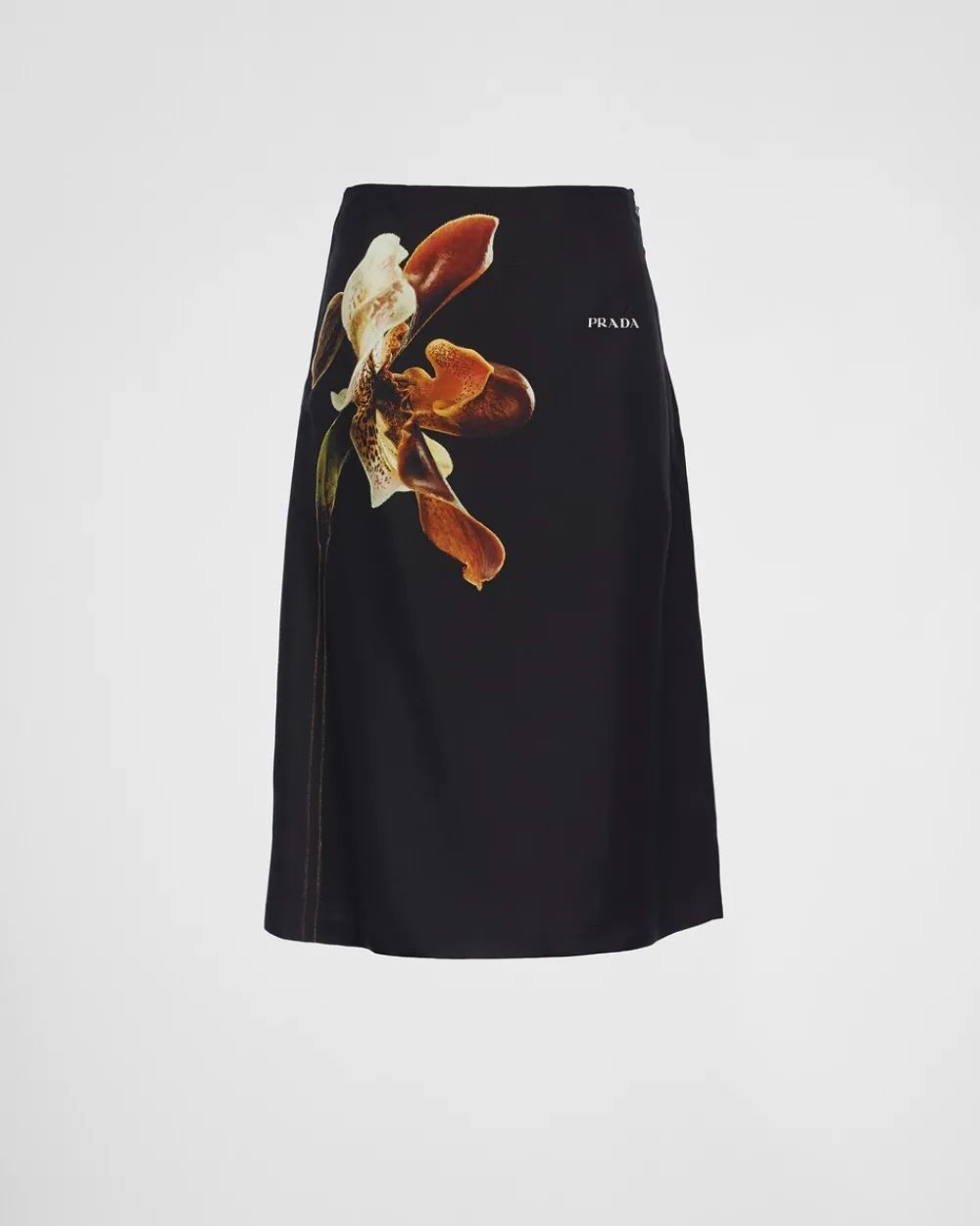 Mujer Prada FALDAS^Falda Midi De Sarga Estampada