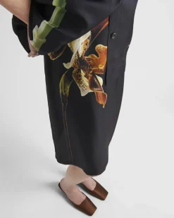 Mujer Prada FALDAS^Falda Midi De Sarga Estampada