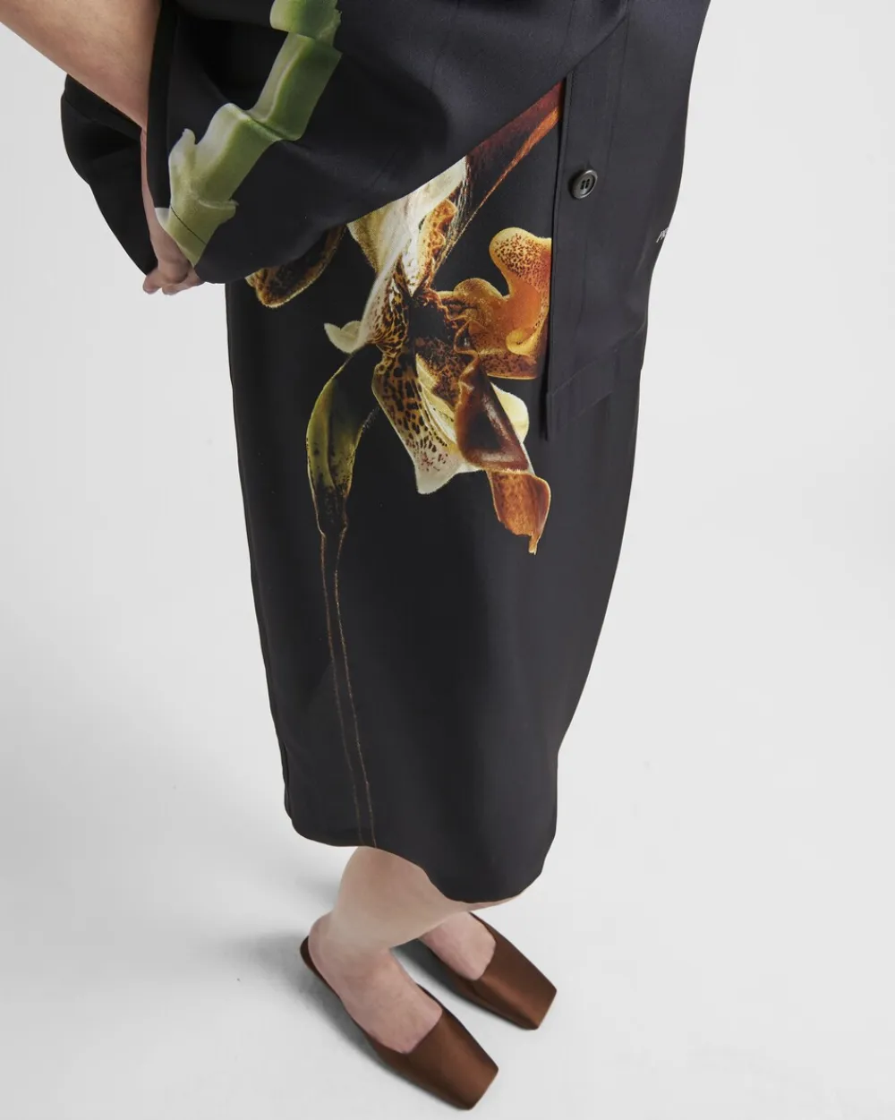 Mujer Prada FALDAS^Falda Midi De Sarga Estampada