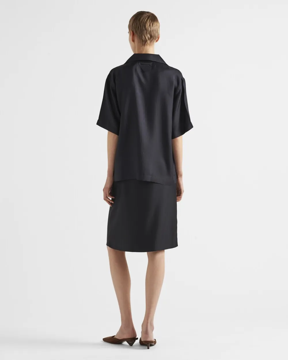 Mujer Prada FALDAS^Falda Midi De Sarga Estampada