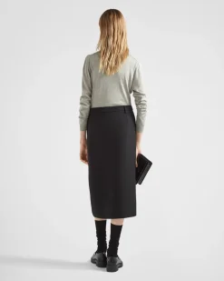 Mujer Prada FALDAS^Falda Midi De Tricotina