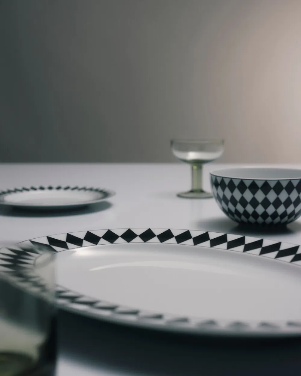 Prada BANDEJAS Y ACCESORIOS DE MESA^Fuente Grande De Porcelana - Checkerboard