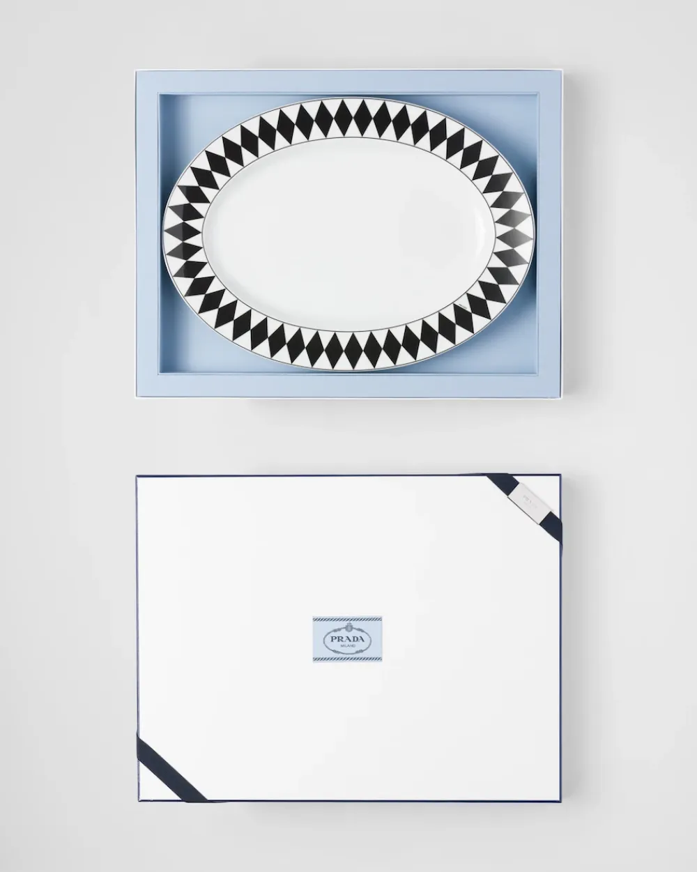 Prada BANDEJAS Y ACCESORIOS DE MESA^Fuente Grande De Porcelana - Checkerboard