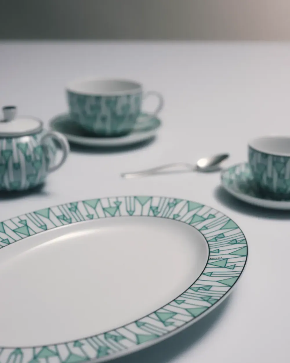 Prada BANDEJAS Y ACCESORIOS DE MESA^Fuente Pequeña De Porcelana - Vienna Green