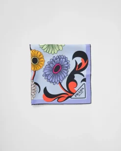Mujer Prada BUFANDAS Y PAÑUELOS^Fular De Sarga Estampada