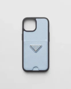 Mujer Prada ACCESORIOS TECNOLÓGICOS Y LLAVEROS^Funda De Piel Saffiano Para Iphone 15