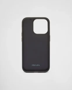 Hombre Prada ACCESORIOS TECNOLÓGICOS Y LLAVEROS^Funda Para Iphone 14 Pro De Piel Saffiano