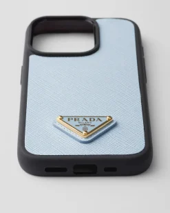 Mujer Prada ACCESORIOS TECNOLÓGICOS Y LLAVEROS^Funda Para Iphone&nbsp;15&nbsp;Pro&nbsp;De Piel Saffiano