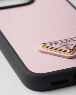 Mujer Prada ACCESORIOS TECNOLÓGICOS Y LLAVEROS^Funda Para Iphone&nbsp;15&nbsp;Pro&nbsp;De Piel Saffiano