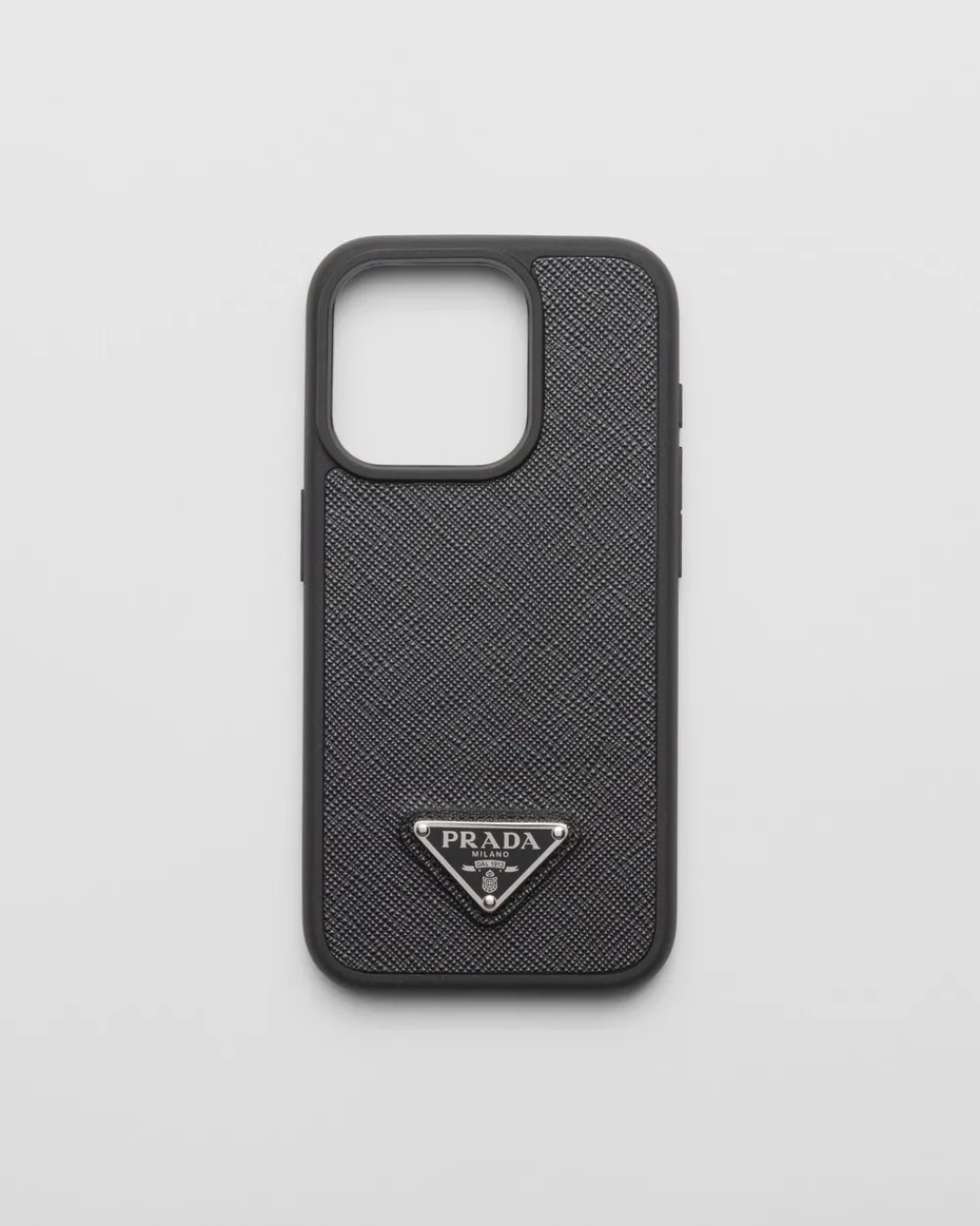 Hombre Prada ACCESORIOS TECNOLÓGICOS Y LLAVEROS^Funda Para Iphone 15 Pro De Piel Saffiano