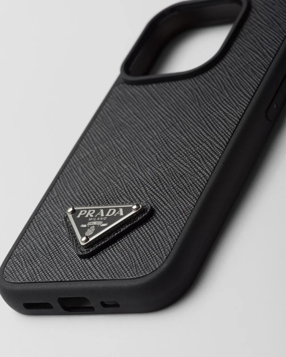 Hombre Prada ACCESORIOS TECNOLÓGICOS Y LLAVEROS^Funda Para Iphone 15 Pro De Piel Saffiano