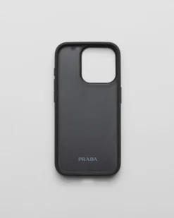 Hombre Prada ACCESORIOS TECNOLÓGICOS Y LLAVEROS^Funda Para Iphone 15 Pro De Piel Saffiano