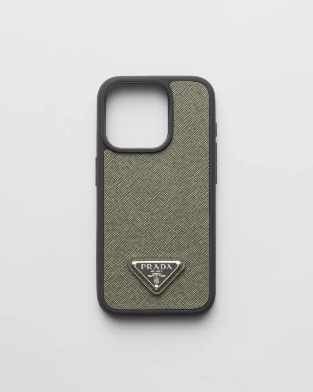 Hombre Prada ACCESORIOS TECNOLÓGICOS Y LLAVEROS^Funda Para Iphone 15 Pro De Piel Saffiano