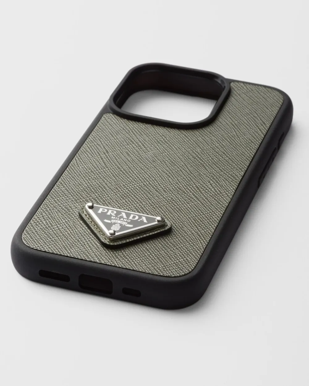 Hombre Prada ACCESORIOS TECNOLÓGICOS Y LLAVEROS^Funda Para Iphone 15 Pro De Piel Saffiano
