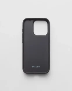 Hombre Prada ACCESORIOS TECNOLÓGICOS Y LLAVEROS^Funda Para Iphone 15 Pro De Piel Saffiano