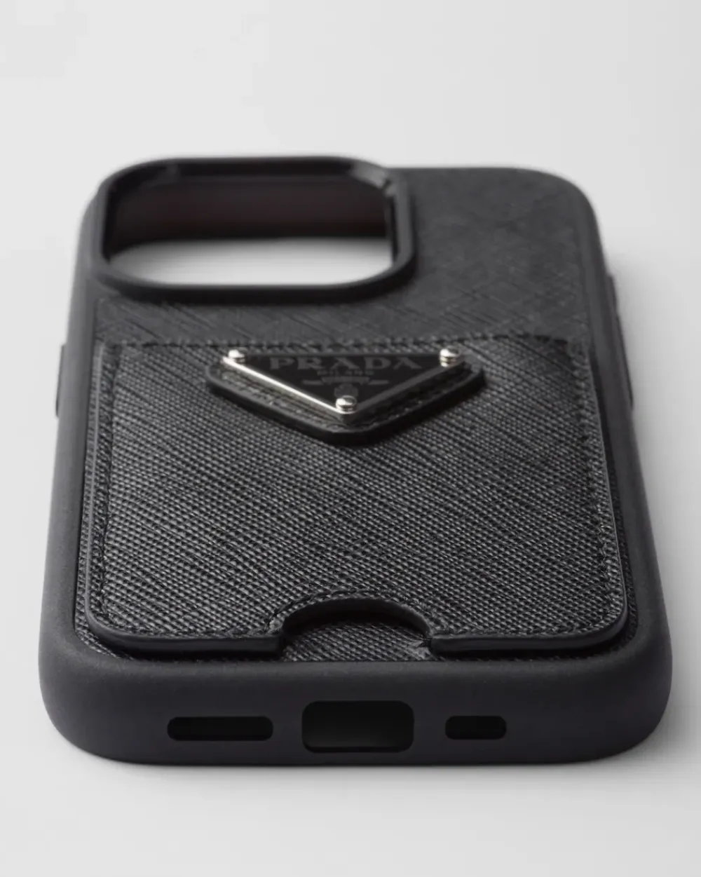 Mujer Prada ACCESORIOS TECNOLÓGICOS Y LLAVEROS^Funda Para Iphone 15 Pro De Piel Saffiano