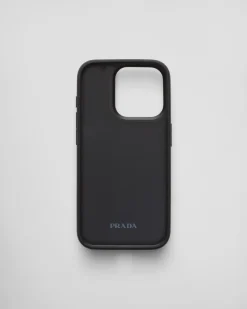 Mujer Prada ACCESORIOS TECNOLÓGICOS Y LLAVEROS^Funda Para Iphone 15 Pro De Piel Saffiano