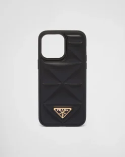 Mujer Prada ACCESORIOS TECNOLÓGICOS Y LLAVEROS^Funda Para Iphone 14 Pro Max De Piel