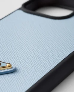 Mujer Prada ACCESORIOS TECNOLÓGICOS Y LLAVEROS^Funda Para Iphone&nbsp;15&nbsp;Pro&nbsp;Max De Piel Saffiano