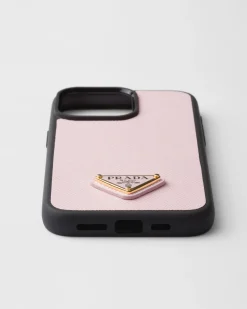 Mujer Prada ACCESORIOS TECNOLÓGICOS Y LLAVEROS^Funda Para Iphone&nbsp;15&nbsp;Pro&nbsp;Max De Piel Saffiano
