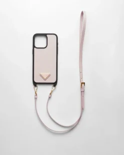 Mujer Prada ACCESORIOS TECNOLÓGICOS Y LLAVEROS^Funda Para Iphone 15 Pro Max De Piel Saffiano