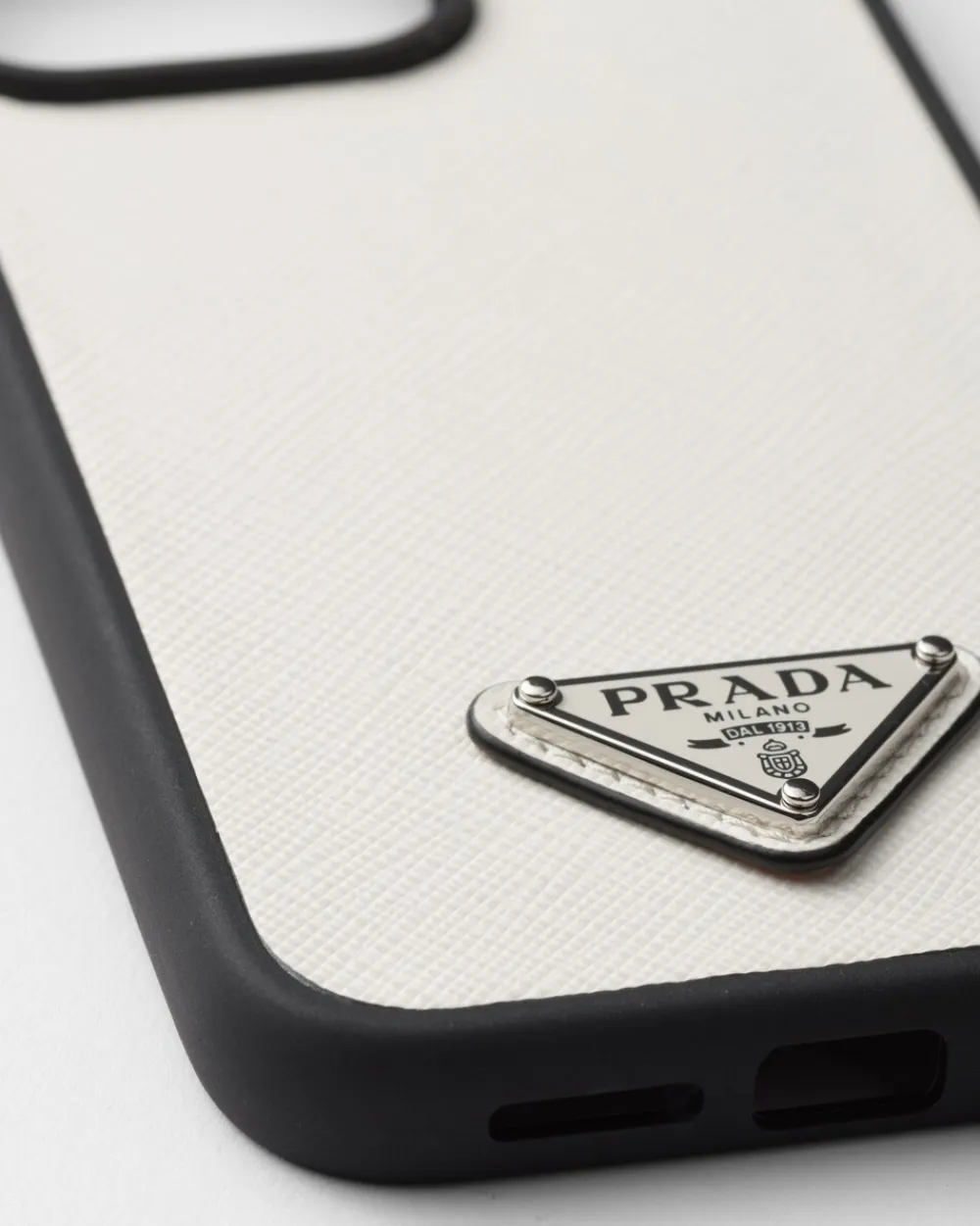 Hombre Prada ACCESORIOS TECNOLÓGICOS Y LLAVEROS^Funda Para Iphone 15 Pro Max De Piel Saffiano