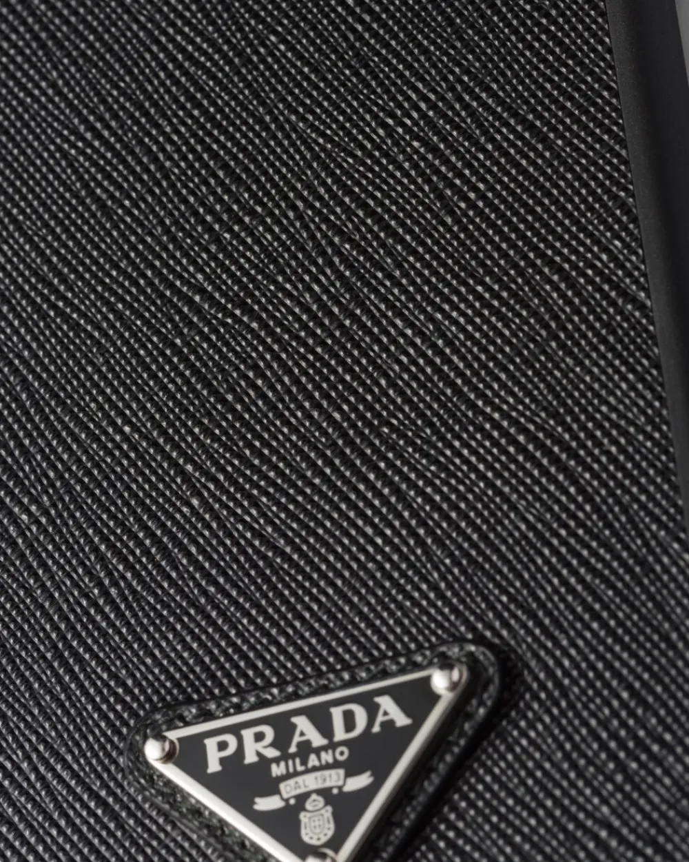 Hombre Prada ACCESORIOS TECNOLÓGICOS Y LLAVEROS^Funda Para Iphone 15 Pro Max De Piel Saffiano