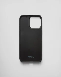 Hombre Prada ACCESORIOS TECNOLÓGICOS Y LLAVEROS^Funda Para Iphone 15 Pro Max De Piel Saffiano