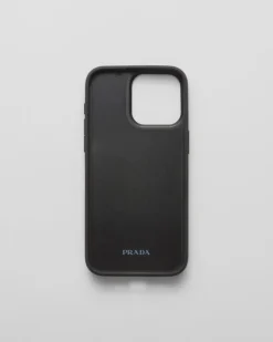 Hombre Prada ACCESORIOS TECNOLÓGICOS Y LLAVEROS^Funda Para Iphone 15 Pro Max De Piel Saffiano