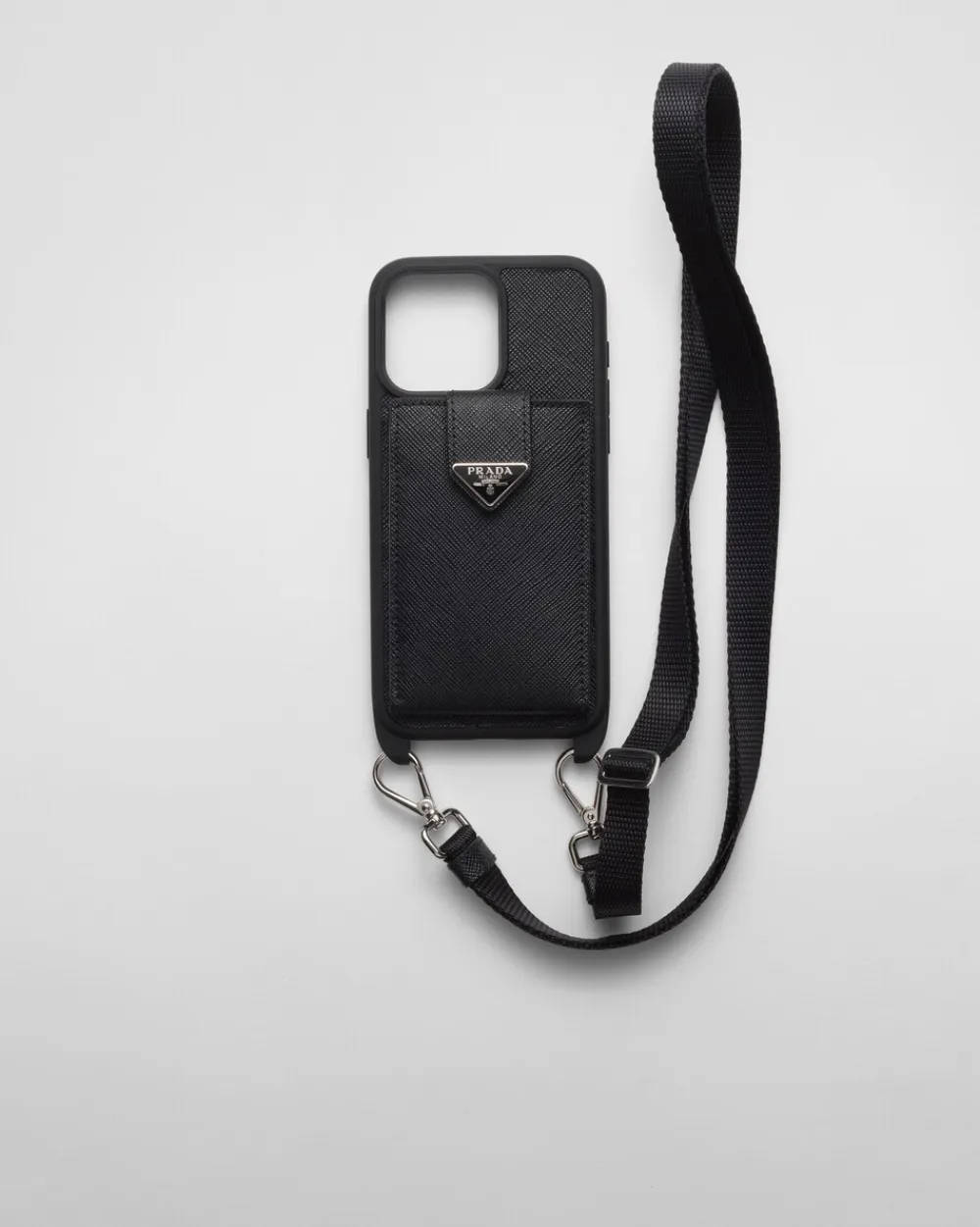 Hombre Prada ACCESORIOS TECNOLÓGICOS Y LLAVEROS^Funda Para Iphone 15 Pro Max De Piel Saffiano