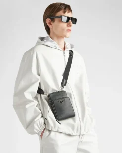 Hombre Prada ACCESORIOS TECNOLÓGICOS Y LLAVEROS^Funda Para Smartphone De Piel Saffiano