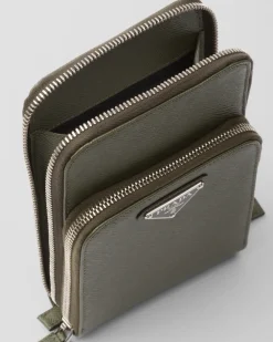 Hombre Prada ACCESORIOS TECNOLÓGICOS Y LLAVEROS^Funda Para Smartphone De Piel Saffiano