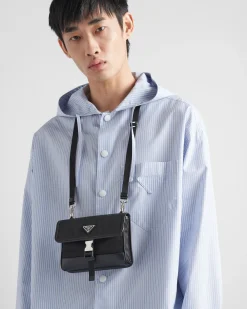 Mujer/Hombre Prada ACCESORIOS TECNOLÓGICOS Y LLAVEROS|ACCESORIOS TECNOLÓGICOS Y LLAVEROS^Funda Para Smartphone De Re-nylon Y Piel Saffiano