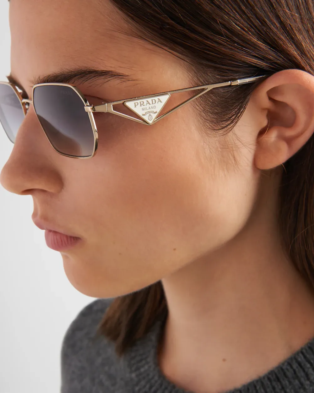 Mujer Prada GAFAS DE SOL^Gafas De Sol Con Logo Triangular